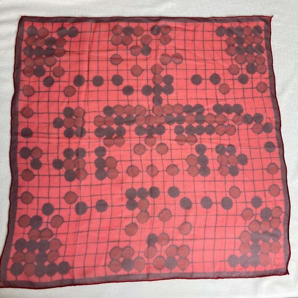 Vera Scarf Silk Chiffon Square Vintage - Picture 6 of 8